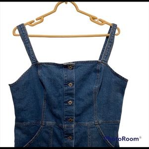 Abercrombie & Fitch Denim Jean Overall Dress XL